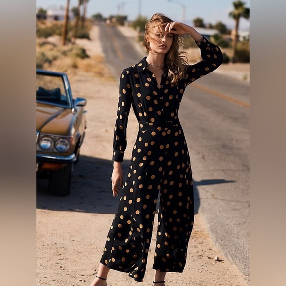 Anthropologie Pants - By Anthropologie | Loveland Polka Dot Jumpsuit